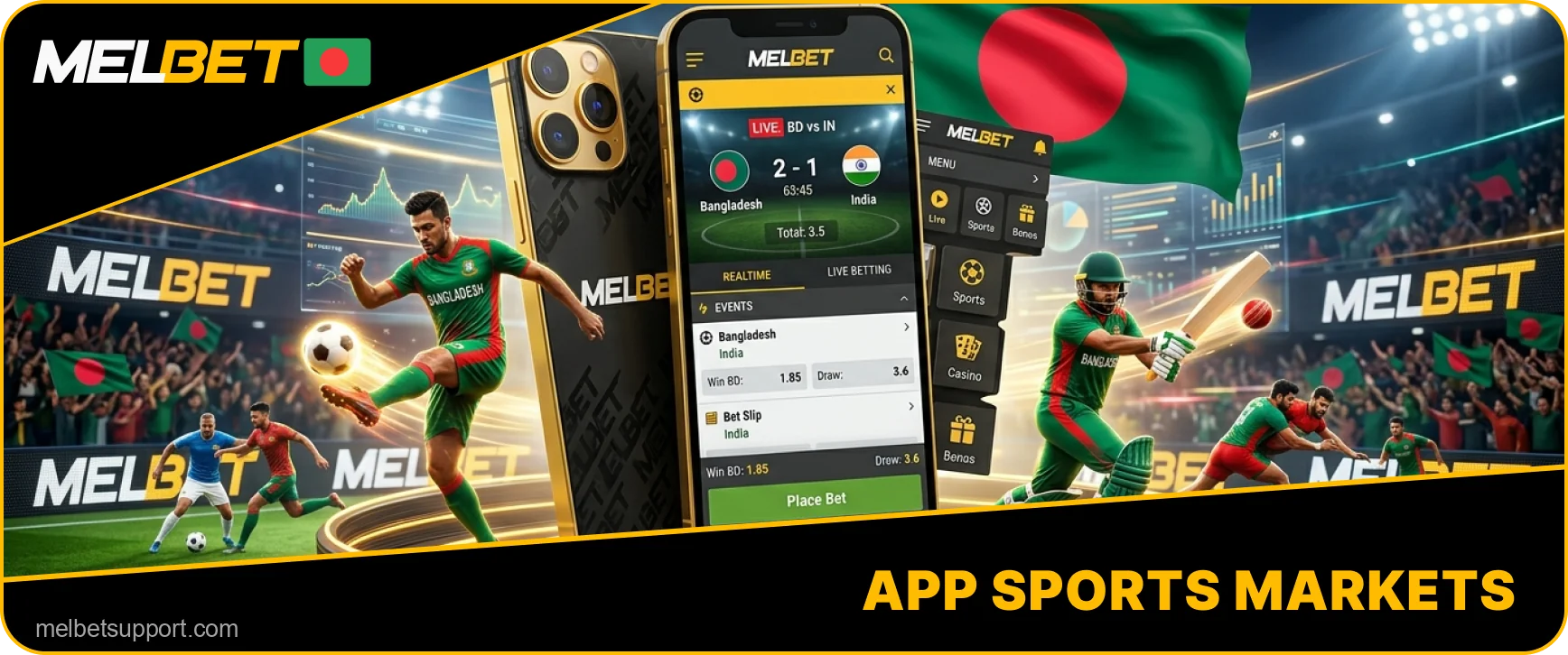 Melbet event categories on mobile