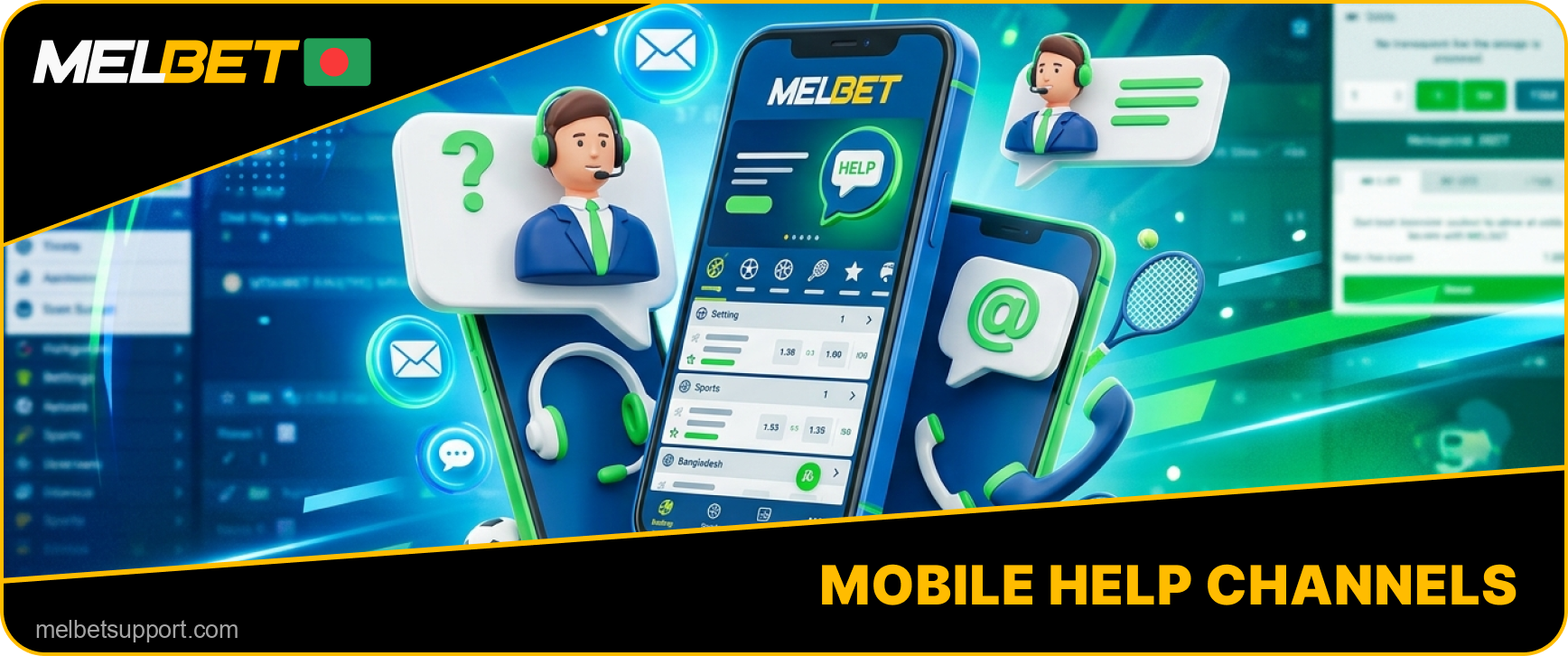 Melbet support options on mobile